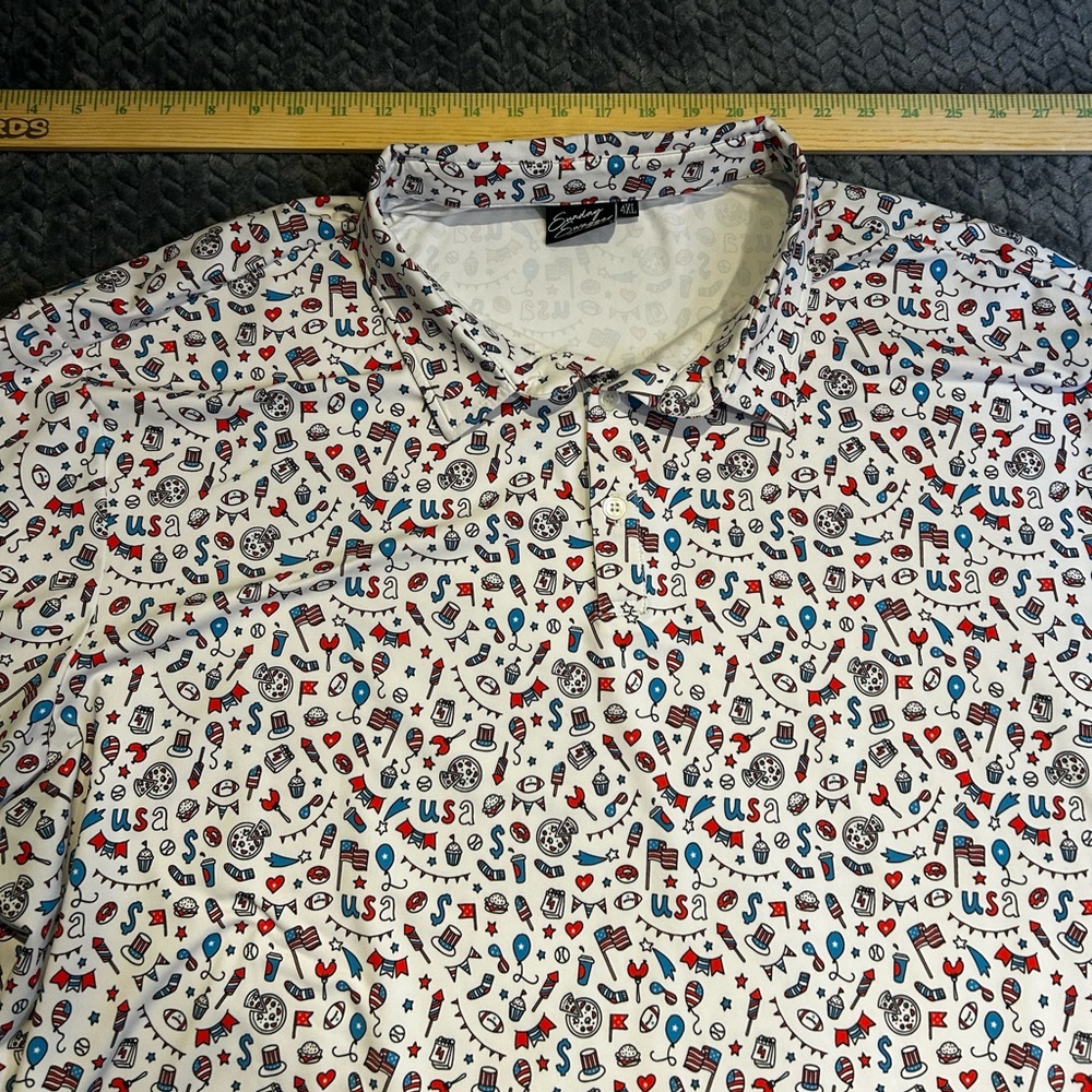 Men’s Sunday Swagger Polo Shirt size 4XL 4th of July USA Golf - Picture 4 of 9